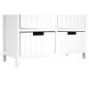 Coral Rustic White Painted Furniture 6 Drawer Storage Chest 2404686