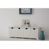Coral Rustic White Painted Furniture 4 Drawer Storage Bench 2404689
