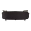 Rania Modern Black Dimity Fabric 3 Seat Sofa 5501486