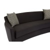 Rania Modern Black Dimity Fabric 3 Seat Sofa 5501486