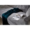 Rena Luxury Grey Velvet Fabric Upholstery 3 Seat Sofa 5501487