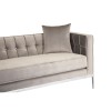 Rena Luxury Grey Velvet Fabric Upholstery 3 Seat Sofa 5501487