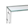 Allure Clear Glass and Silver Finish Metal Base Console Table 5502540