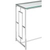 Allure Clear Glass and Silver Finish Metal Base Console Table 5502540