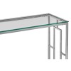 Allure Clear Glass and Silver Finish Metal Base Console Table 5502540