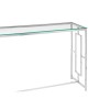 Allure Clear Glass and Silver Finish Metal Base Console Table 5502540