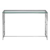 Allure Clear Glass and Silver Finish Metal Base Console Table 5502540