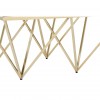 Premier Housewares Allure Gold & Clear Glass Spike Coffee Table 5502555