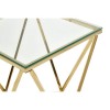 Allure Small Gold Finish Metal and Glass Twist End Side Table 5502585