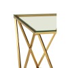 Allure Small Gold Finish Metal and Glass Twist End Side Table 5502585