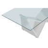 Premier Housewares Allure Chrome & Glass Wing Base Coffee Table 5502579