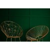 Templar Spider Web Design Gold Finish Iron Chair