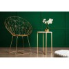 Templar Spider Web Design Gold Finish Iron Chair