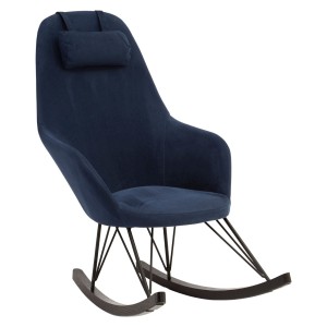 Kolding Blue Fabric and Metal Chair Rocking Chair with Headrest Kolding Blue Fabric and Metal Chair Rocking Chair with Headrest 5501201