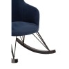 Kolding Blue Fabric and Metal Chair Rocking Chair with Headrest 5501201