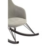 Kolding Grey Fabric and Metal Rocking Chair with Headrest 5501202