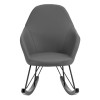 Kolding Dark Grey Faux Leather and Metal Chair 5501203