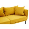 Kolding Yellow Fabric and Black Metal 2 Seater Sofa