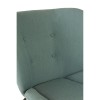 Kolding Green Fabric and Matte Black Metal Wing Back Chair 5502667