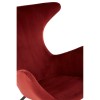 Kolding Red Fabric and Black Metal Wing Back Chair 5502668