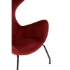 Kolding Red Fabric and Black Metal Wing Back Chair 5502668