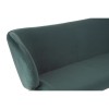 Kolding Green Fabric and Gold Finish Metal 2 Seat Winged Back Sofa