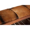 Mallani Bohemian Furniture Brown Goat Hide Bench 5501995