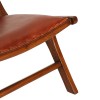 Mallani Bohemian Furniture Antique Brown Leather Angled Chair 5501999