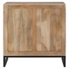 Mallani Bohemian Furniture Mango Wood Leather Small Sideboard 5502357