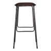 Dalston Vintage Mocha Soft Faux Leather and Metal Bar Stool Set of 4 5501213