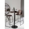 Dalston Vintage Mocha Soft Faux Leather and Metal Bar Stool Set of 4 5501213