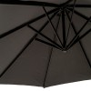 Royalcraft Garden Grey 3m Deluxe Pedal Operated Rotational Cantilever Parasol