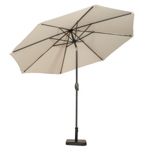 Royalcraft Garden Ivory 3m Crank and Tilt Parasol Powder Coated Pole