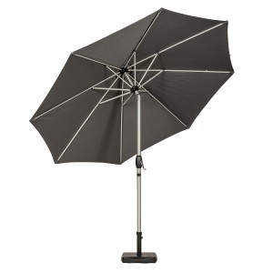 Royalcraft Garden Grey 3m Crank and Tilt Parasol