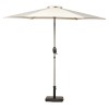 Royalcraft Garden Ivory 2.5m Crank and Tilt Parasol Brushed Aluminium Pole