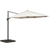 Royalcraft Garden Ivory 3.5m LED Cantilever Over Hanging Parasol