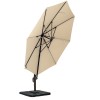 Royalcraft Garden Ivory 3.5m LED Cantilever Over Hanging Parasol