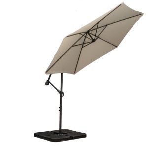Royalcraft Garden Ivory 3m Standard Cantilever Over Hanging Powder Coated Parasol