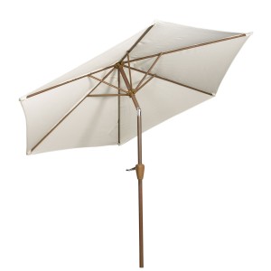 Royalcraft Garden Ivory 2.5m Woodlook Crank and Tilt Parasol