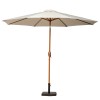 Royalcraft Garden Ivory 3m Woodlook Crank and Tilt Parasol