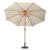 Royalcraft Garden Ivory 3m Woodlook Crank and Tilt Parasol