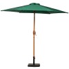 Royalcraft Garden Green 2.5m Woodlook Crank and Tilt Parasol