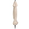 Royalcraft Garden Ivory 2.7m Crank and Tilt LED Strip Parasol