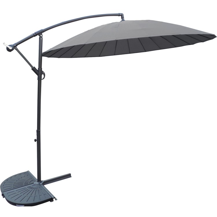 Royalcraft Garden 3m Grey Shangahi Cantilever Parasol