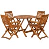 Royalcraft Garden Manhattan Wooden 4 Seater Armchair Dining Set