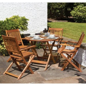 Royalcraft Garden Manhattan Wooden 4 Seater Armchair Dining Set Royalcraft Garden Manhattan Wooden 4 Seater Armchair Dining Set