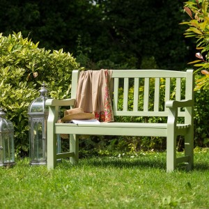 Royalcraft Garden Furniture Wooden Porto Green 2 Seater Bench Turnbury