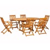 Royalcraft Garden Turnbury Wooden 6 Seater Extending Table Dining Set