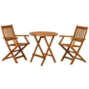 Royalcraft York Wooden Furniture 2 Seat Bistro Set with Armchairs