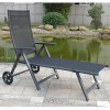 Royalcraft Metal Garden Sorrento Wheeled Sun Lounger